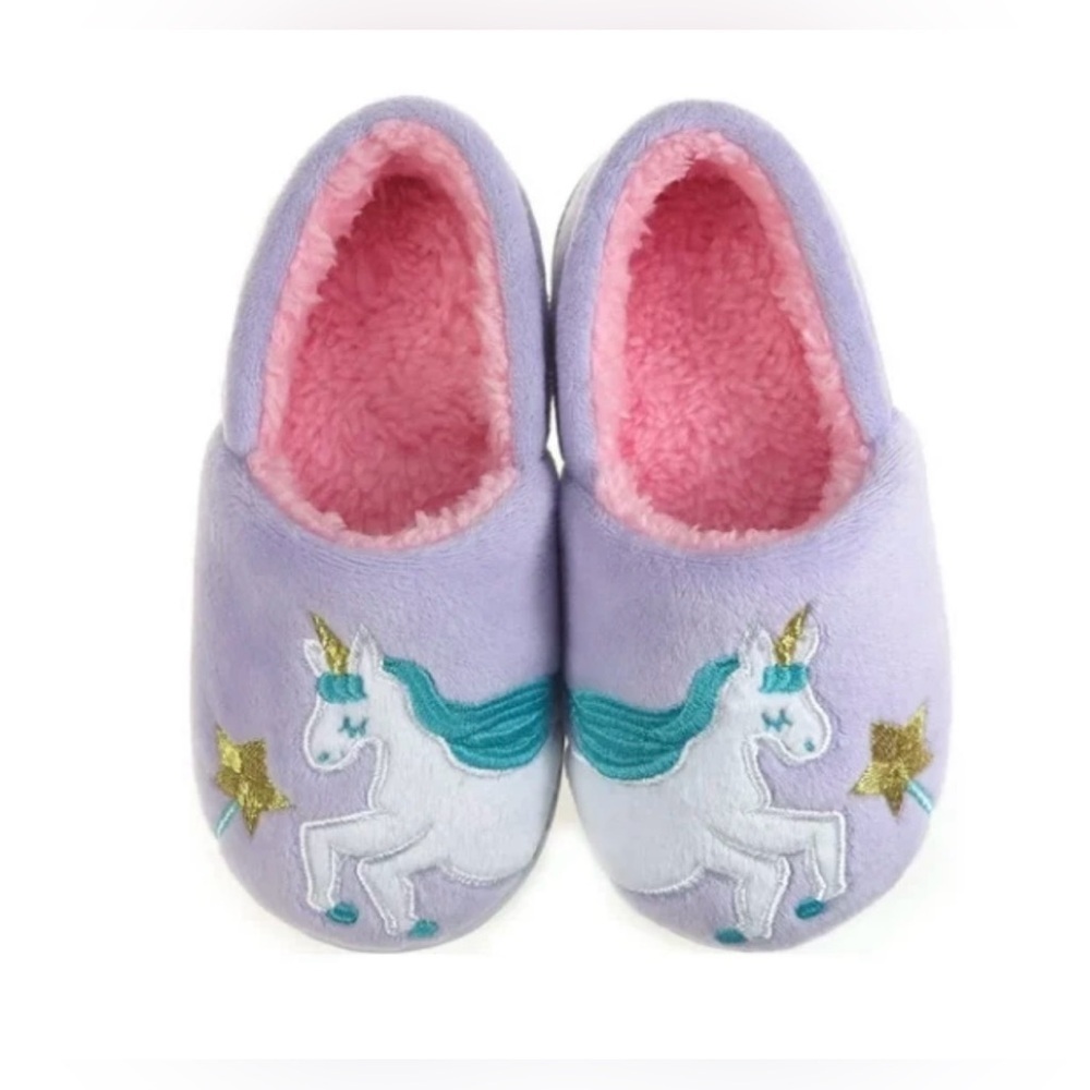 Wonder Nation Toddler Girls Purple Unicorn
Slippers Size 5/6 NEW